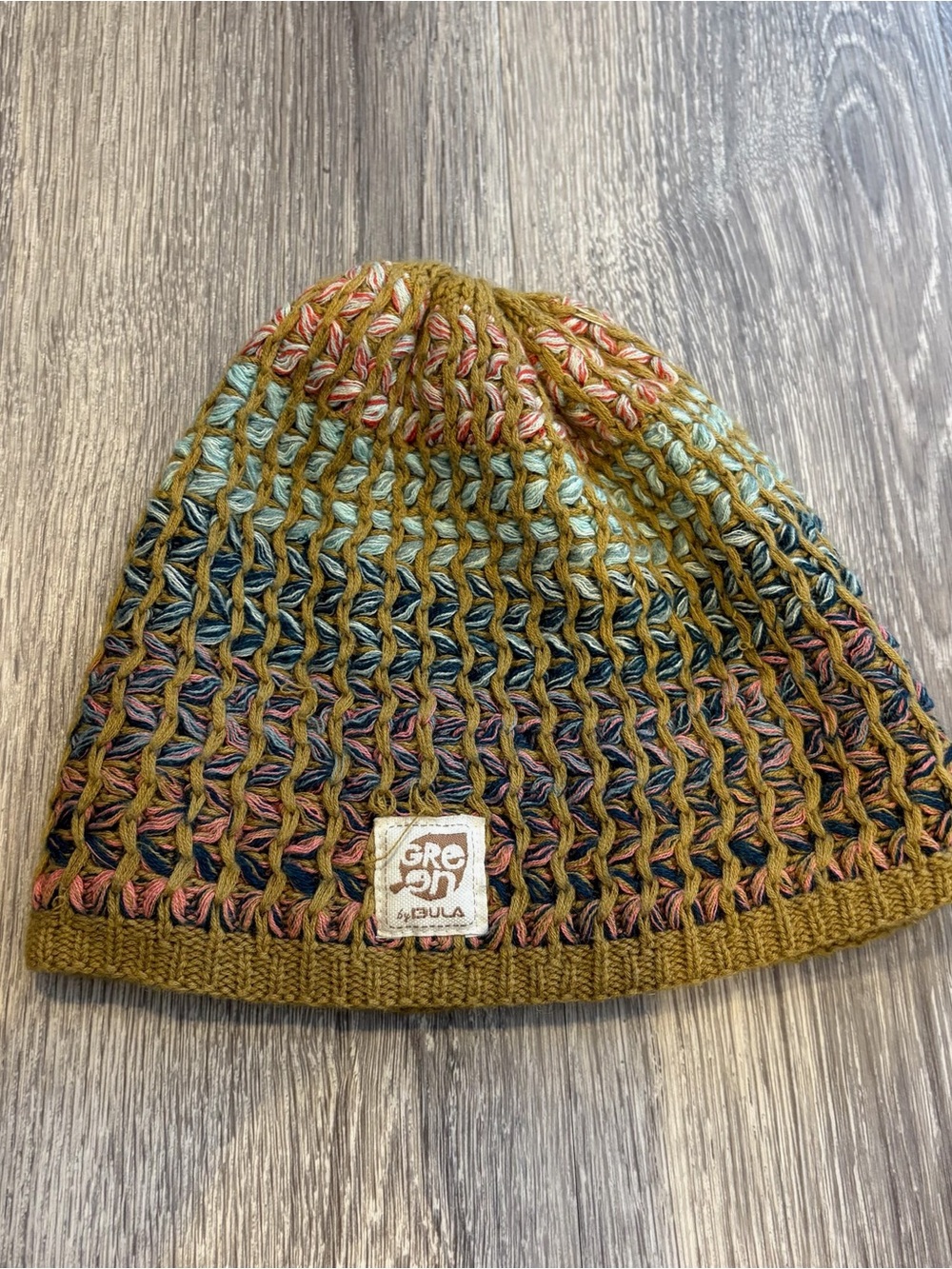 Bula Multicolor Knit Kids Beanie - Olive Green Mix